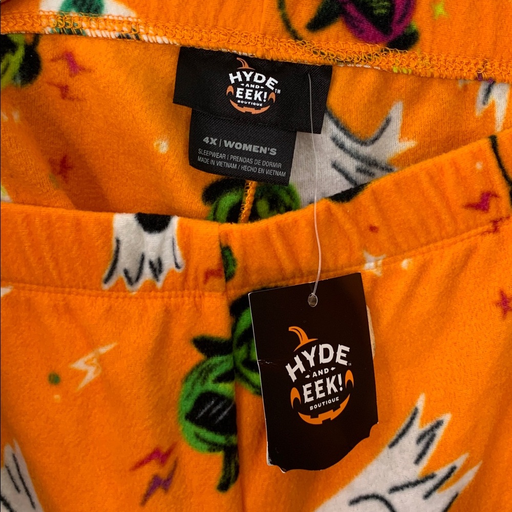 NWT Orange Halloween Themed Pajama Pants - Picture 2 of 5